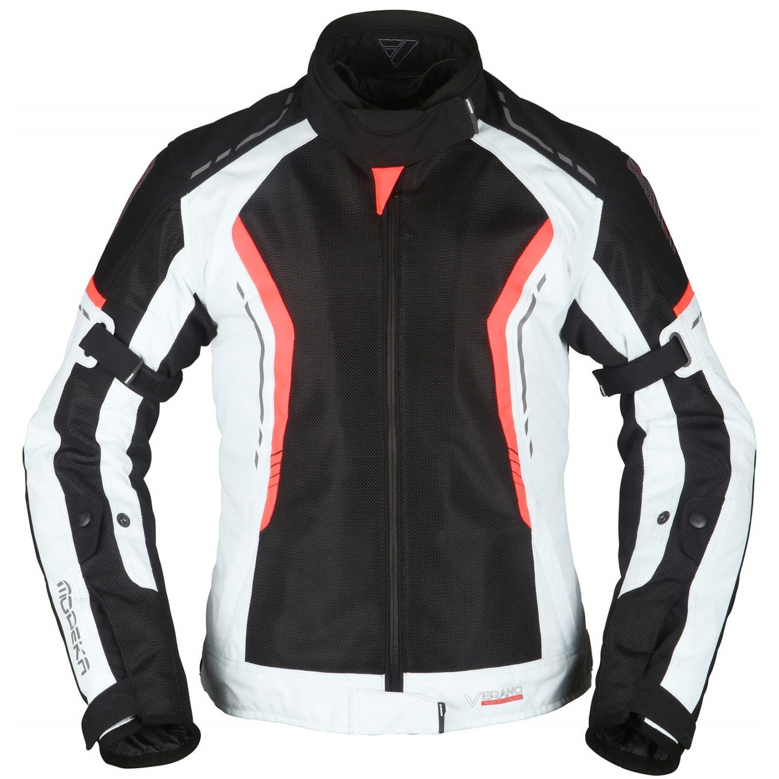 Modeka Motorradjacke Modeka Khao Air Lady Textiljacke Damen schwarz / hellgrau / rot Black/Grey/Red