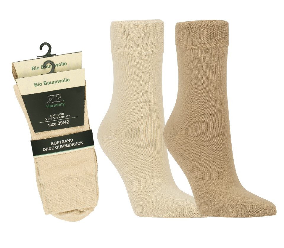 RS Harmony Basicsocken 2 Paar RS. Harmony 41010 Strümpfe/Socken Bio natur 35-38, 39-42, 43-46
