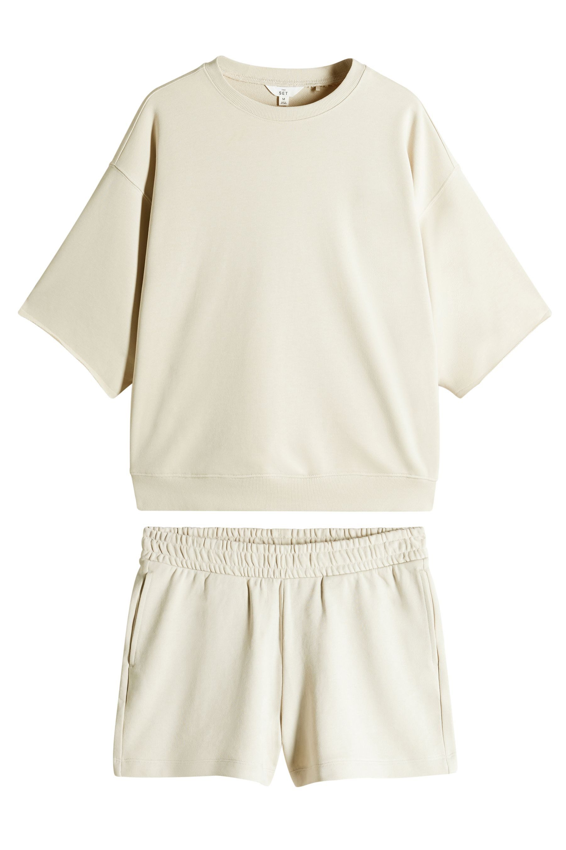 The Set Pullover & Shorts The Set Loopback-Sweatshirt und Jogginghose (2-tlg)