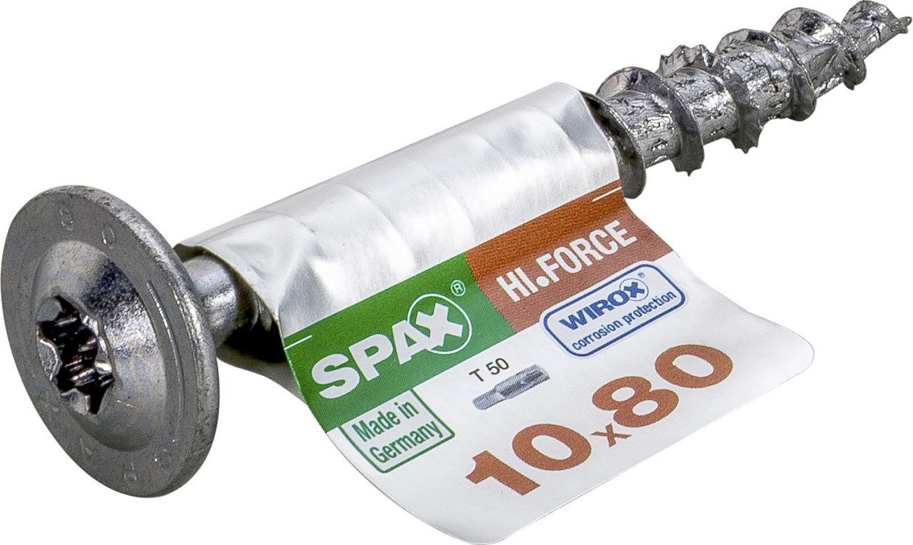 SPAX Holzbauschraube Spax Holzbauschrauben 10.0 x 80 mm TX 50 - 1 Stk.