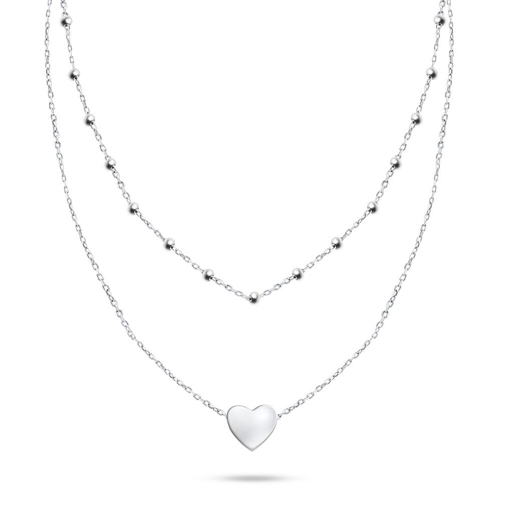 Kette mit Einhänger Original double silver necklace NCL63W