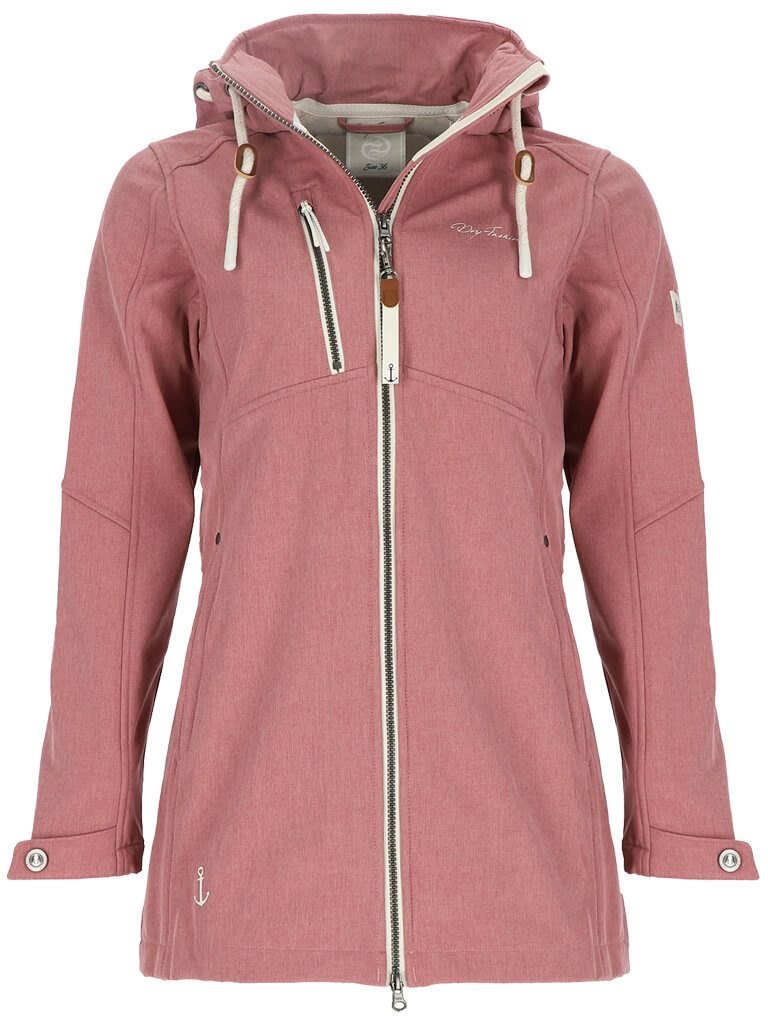 Dry Fashion Softshellmantel Damen Softshelljacke Büsum mit abnehmbarer Kapu günstig online kaufen