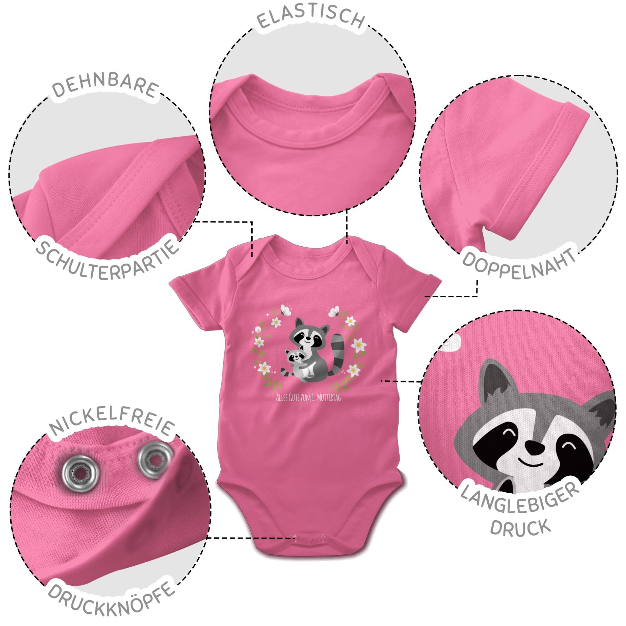 Shirtbody zum Muttertagsgeschenk Gute Pink Alles (1-tlg) 2 Muttertag Shirtracer ersten