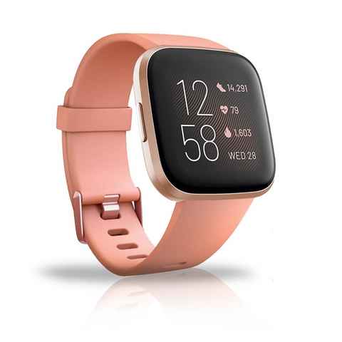 Diida Smartwatch-Armband Uhrenarmband,Watchband,Armband,Uhrenarmbänder, Für Fitbit Versa-Armband, Fitbit Versa/2/Lite, Silikon, 22 mm, Schwarz