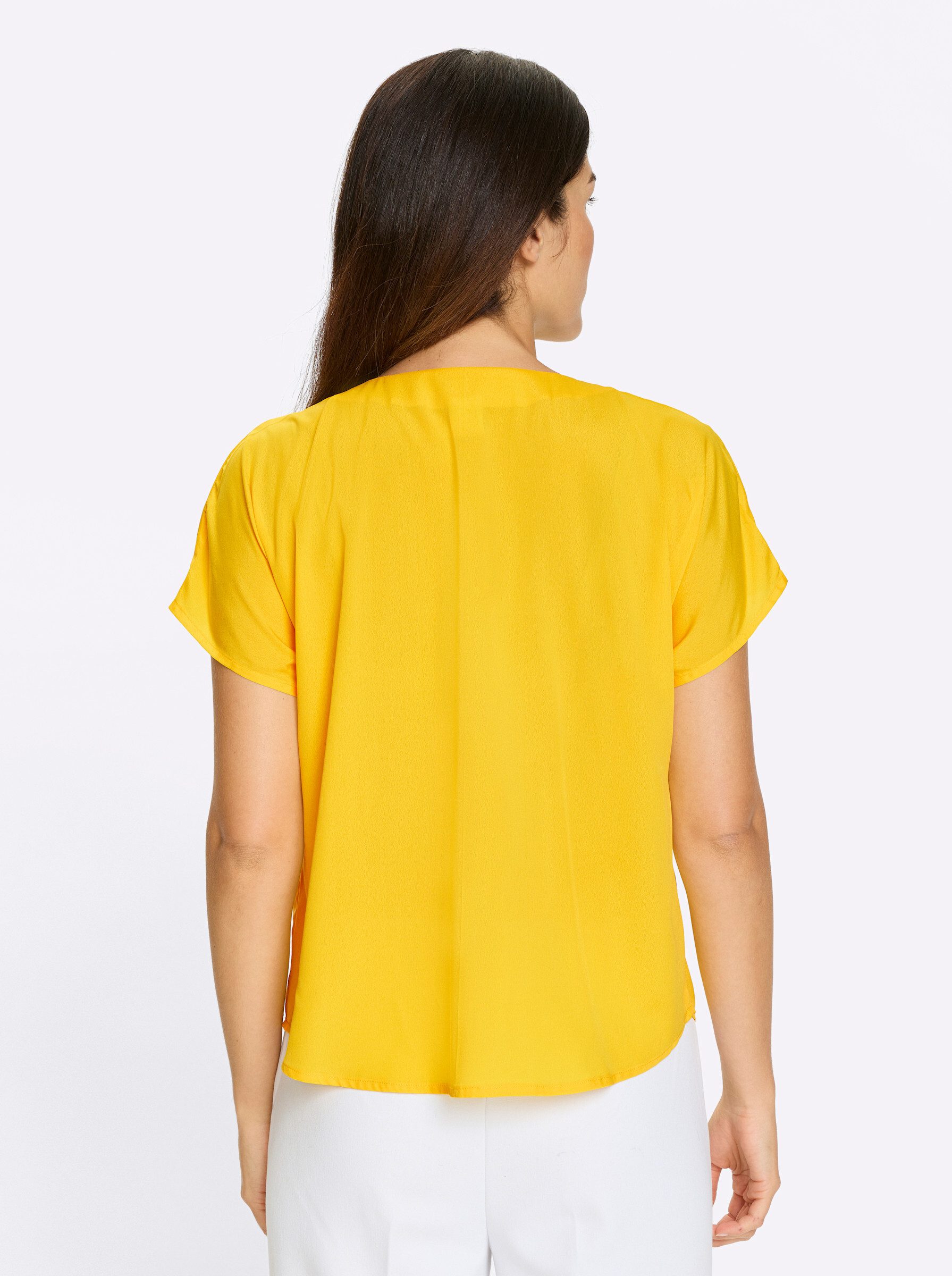 Sieh an! Klassische Bluse Schlupfbluse Kurzarm günstig online kaufen