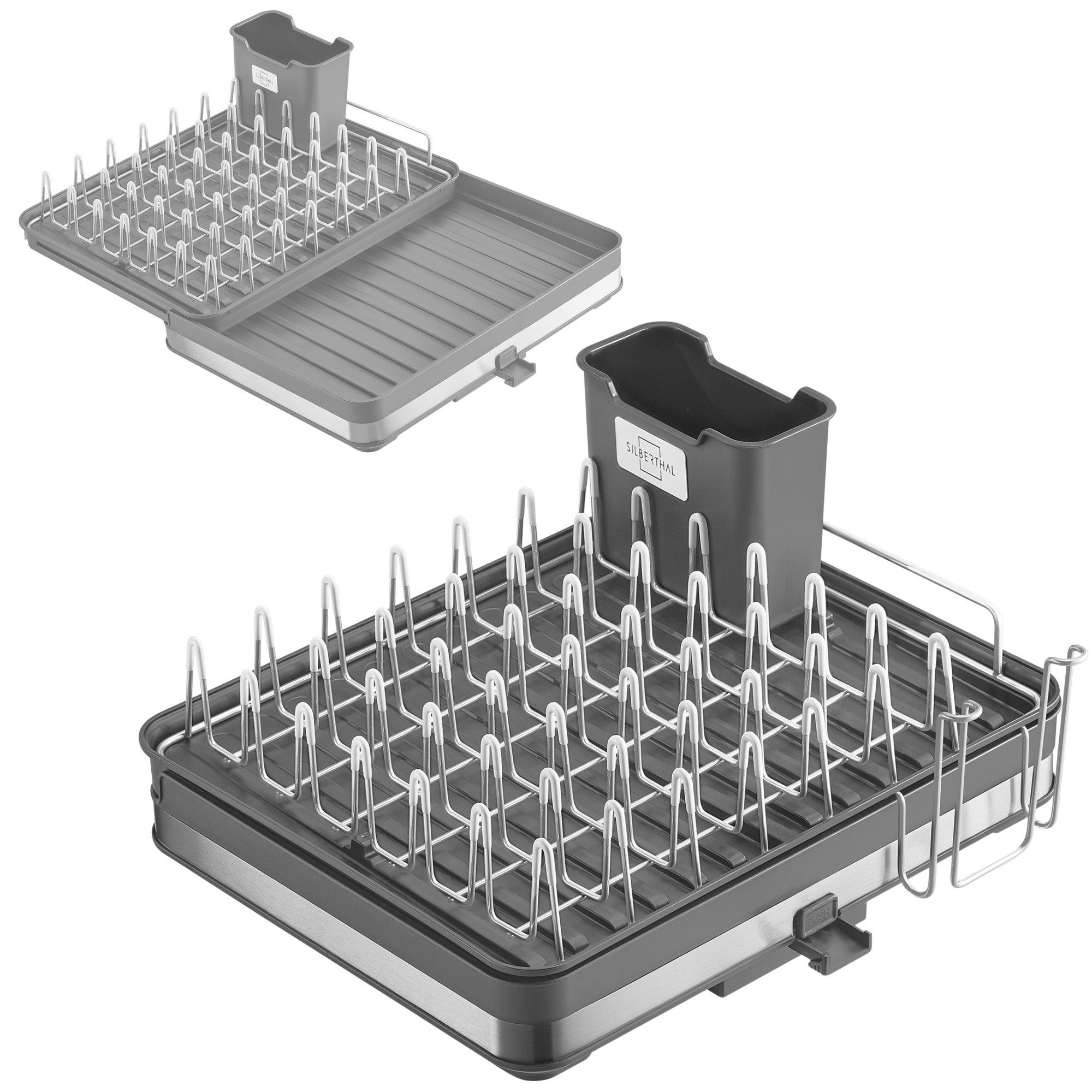 SILBERTHAL Geschirrständer Abtropfgestell ausziehbar Groß
