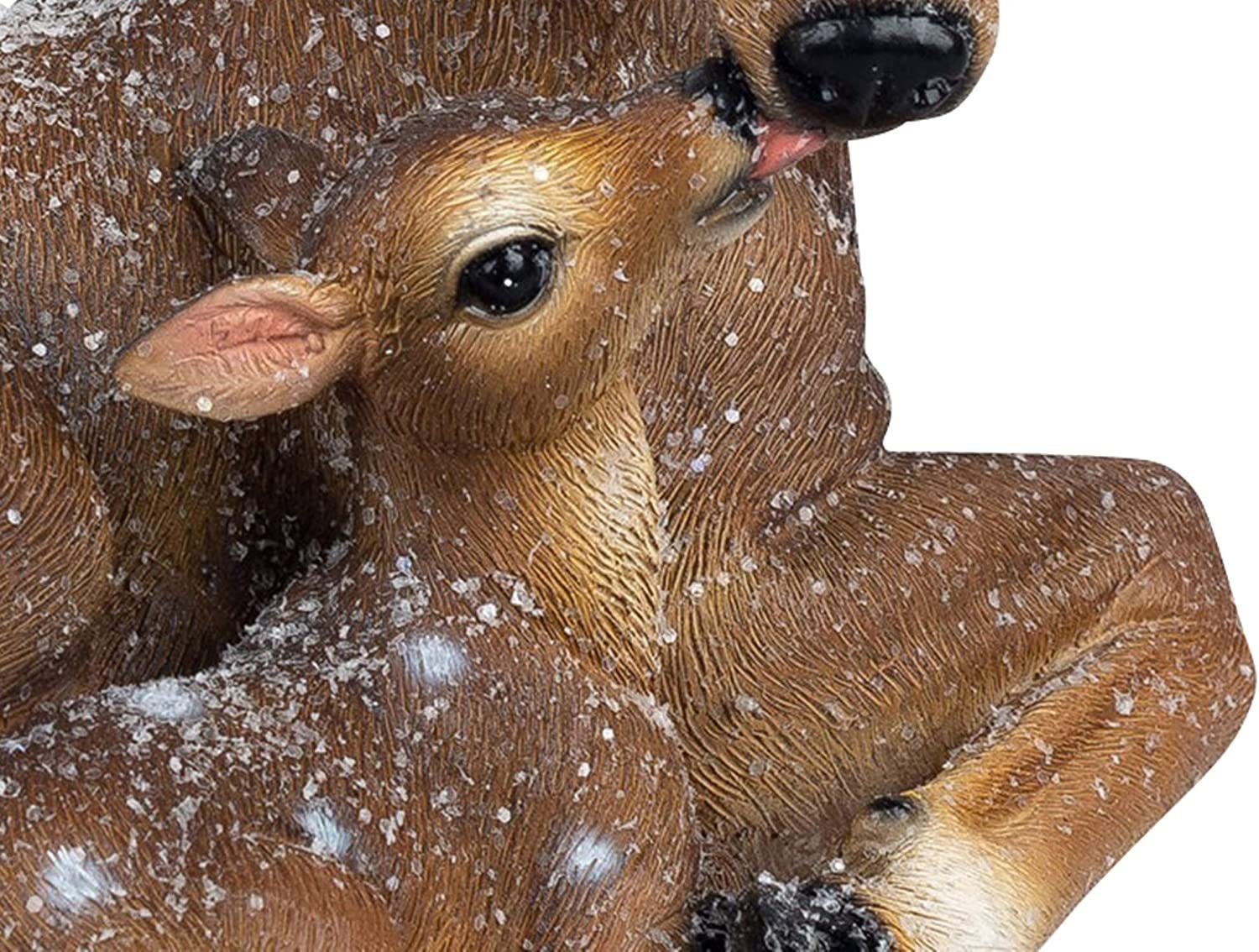 Dekofigur Winterfigur Kitz mit dekojohnson dekojohnson Reh-Figur Deko-Reh Weihnachtsdeko