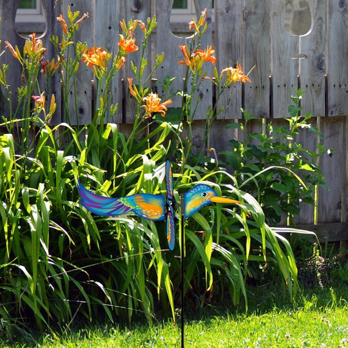 HQ Windspiel Windrad Windspiel HQ Spin Critter Kingfisher Gartendeko Propeller, farbenfrohe Gartendekoration, toller Hingucker
