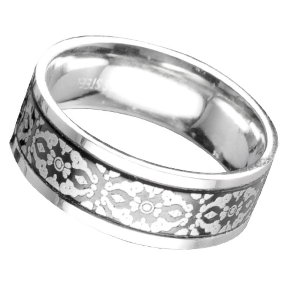 Order & Smile Schmuck Fingerring Edelstahl Ring mit Tribal