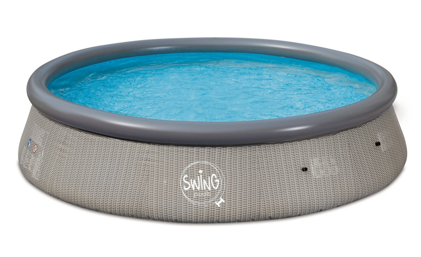Thumbnail - Poolomio Quick-Up Pool WICKER SWING Pools - 3,66m x 0,91m im Korbflecht-Design (Packung)