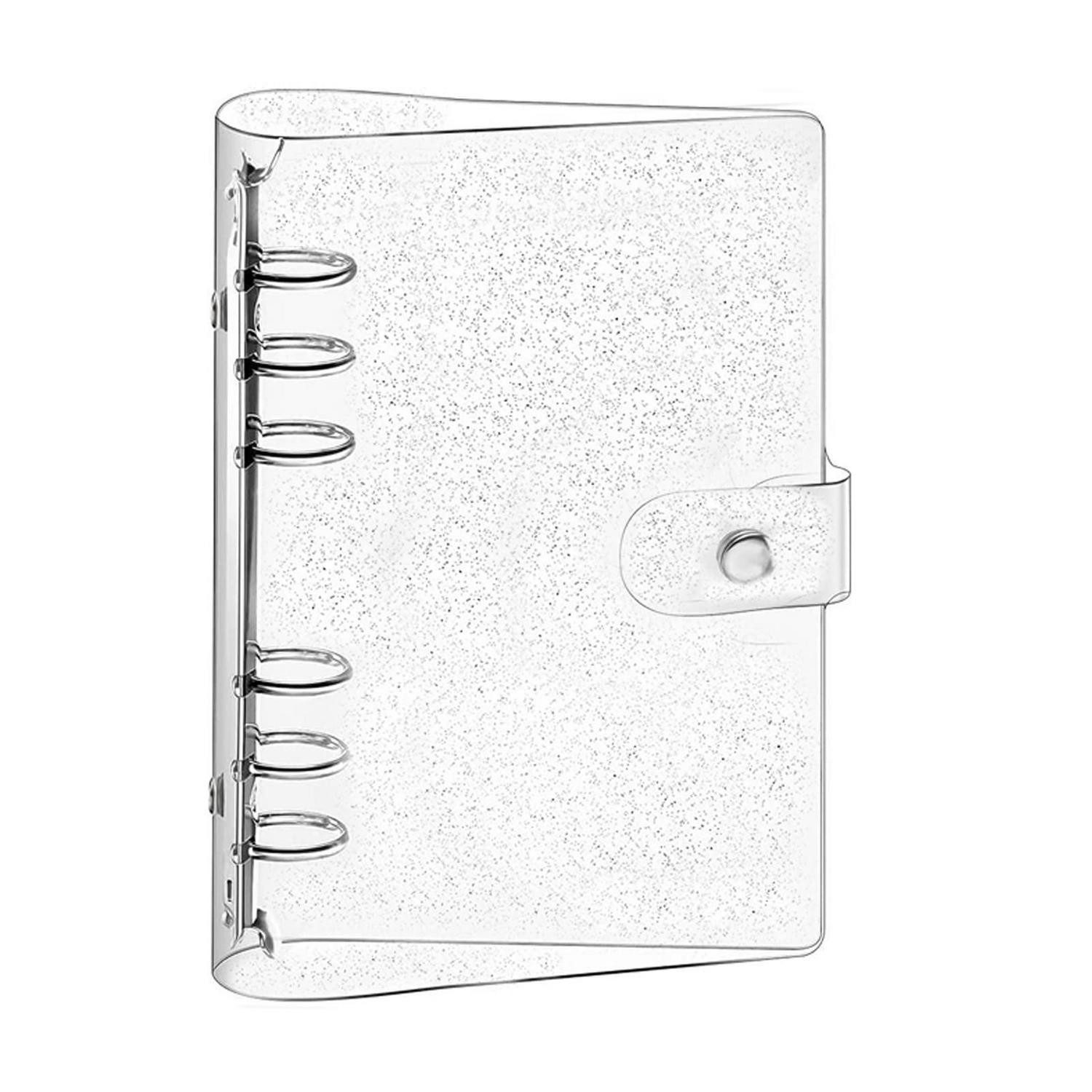 LuxusKollektion Tagebuch A5 Ringbuch mit Glitzer Hülle transparent