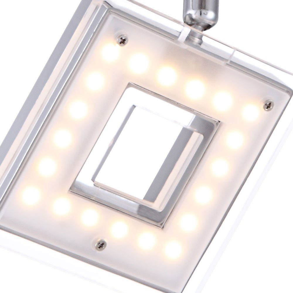 etc-shop LED verbaut, Wohnzimmerlampe Deckenleuchte, fest 3flammig schwenkbar LED-Leuchtmittel Spotrondell Warmweiß, Deckenleuchte