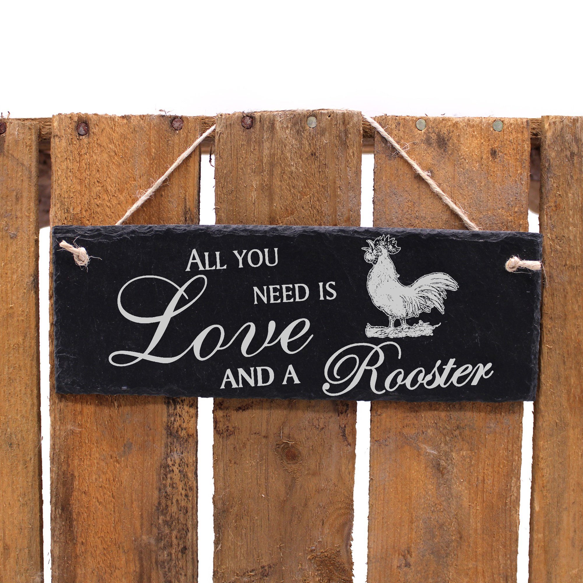Hängedekoration All a and Dekolando need 22x8cm is Love you Hahn Rooster