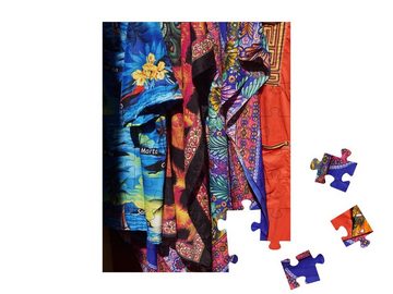 puzzleYOU Puzzle Bunte Textilien in Las Bovedas, Kolumbien, 48 Puzzleteile, puzzleYOU-Kollektionen Südamerika