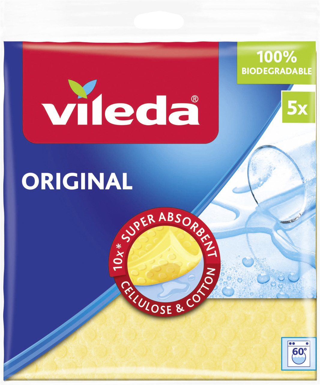 Vileda Geschirrschwamm Vileda Schwammtuch 5-er Pack, 18 x 20 cm