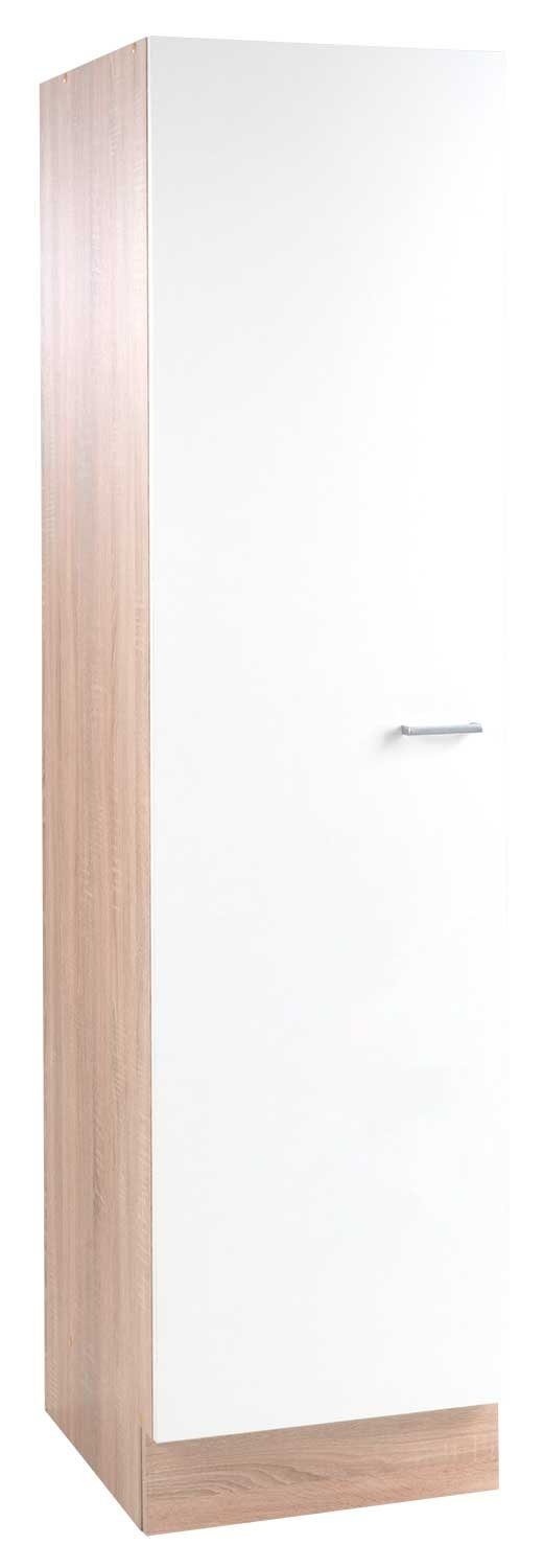 Seitenschrank SONEA, Eiche Sonoma Dekor, Weiß, (1 Schrank) B 50 cm x H 200 cm, 1 Tür
