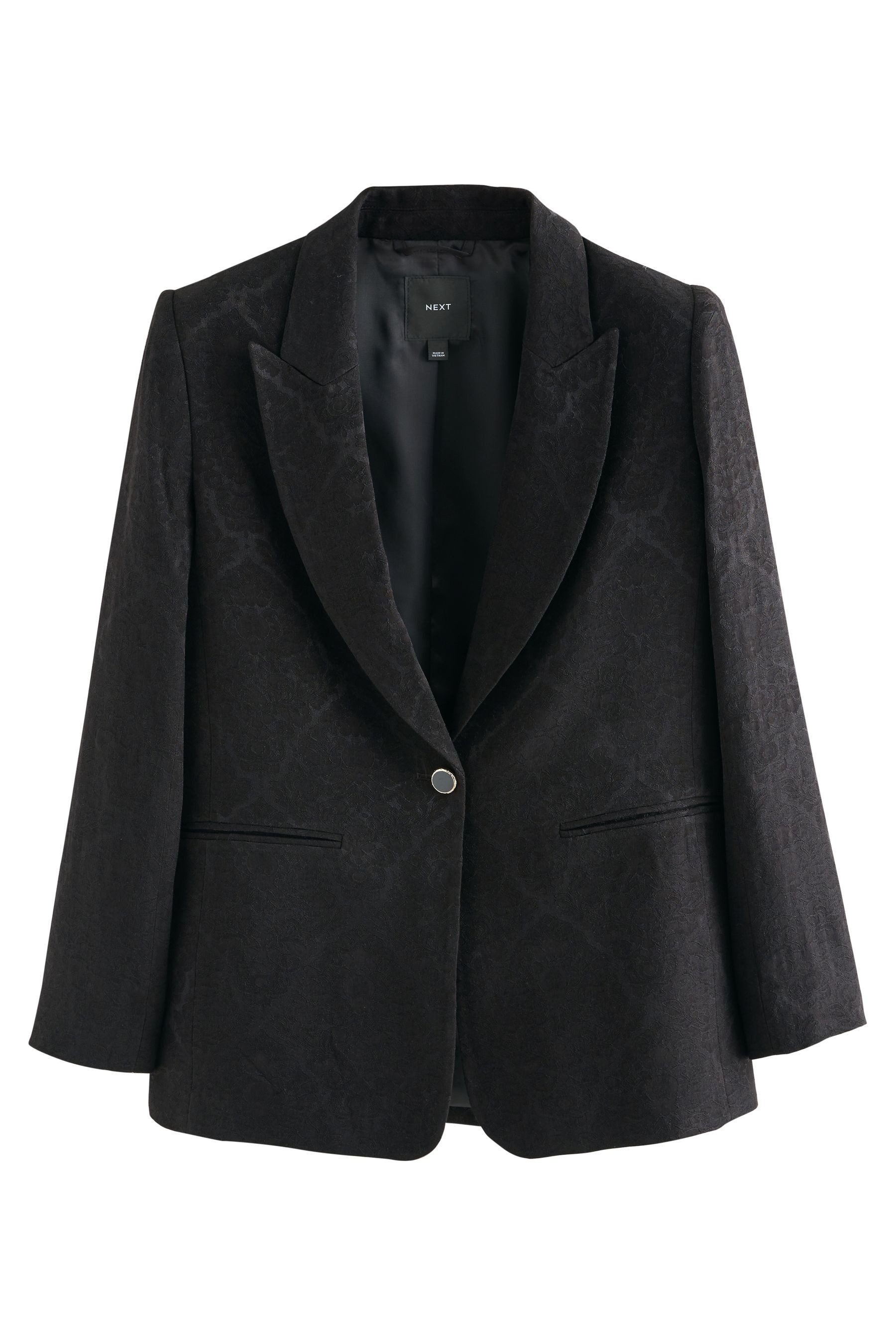 Next Anzugsakko Edler, einreihiger Jacquard-Blazer (1-tlg)