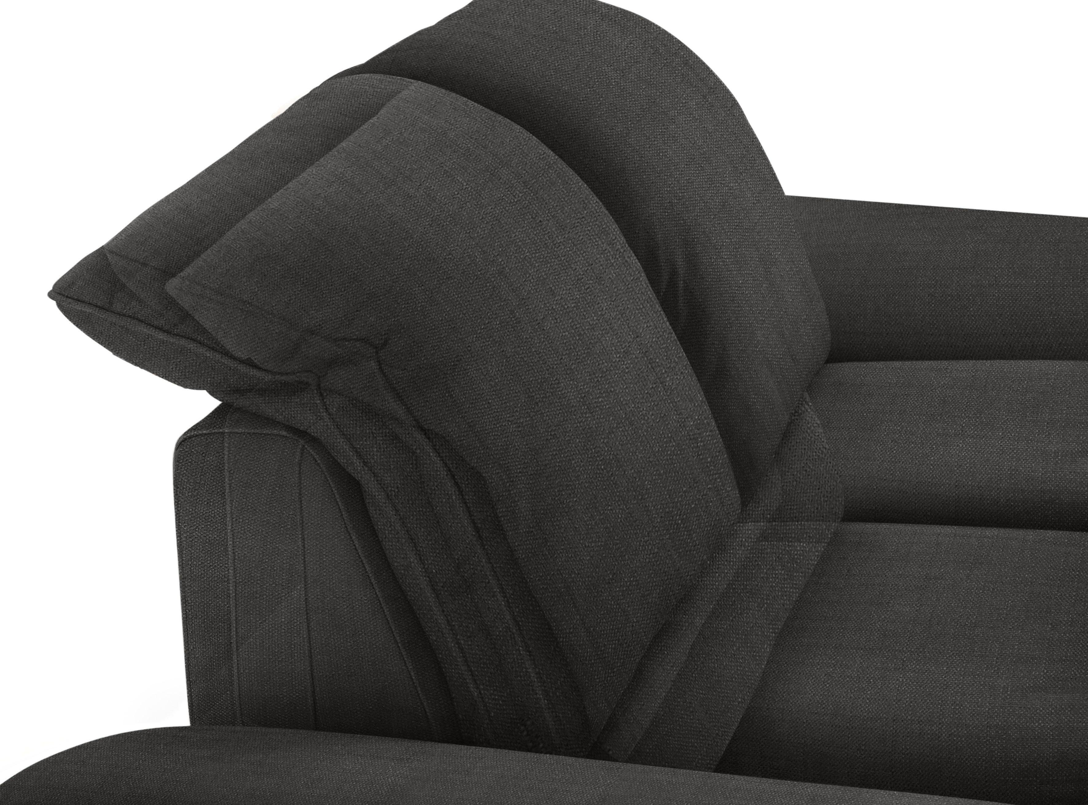enjoy&MORE, 2,5-Sitzer Breite schwarz cm 232 Füße Sitztiefenverstellung, pulverbeschichtet, W.SCHILLIG