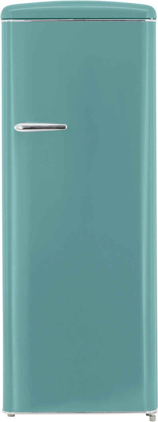 exquisit Kühlschrank RKS325-V-H-160F taubenblau, 144 cm hoch, 55 cm breit