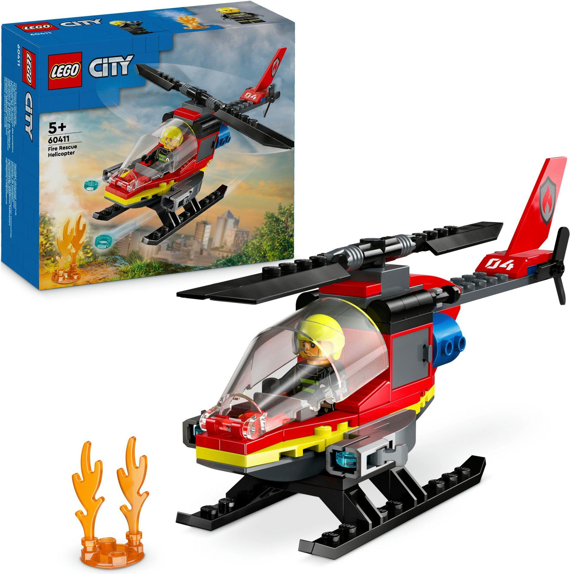 LEGO® Feuerwehrhubschrauber (60411), LEGO City Konstruktionsspielsteine, günstig online kaufen
