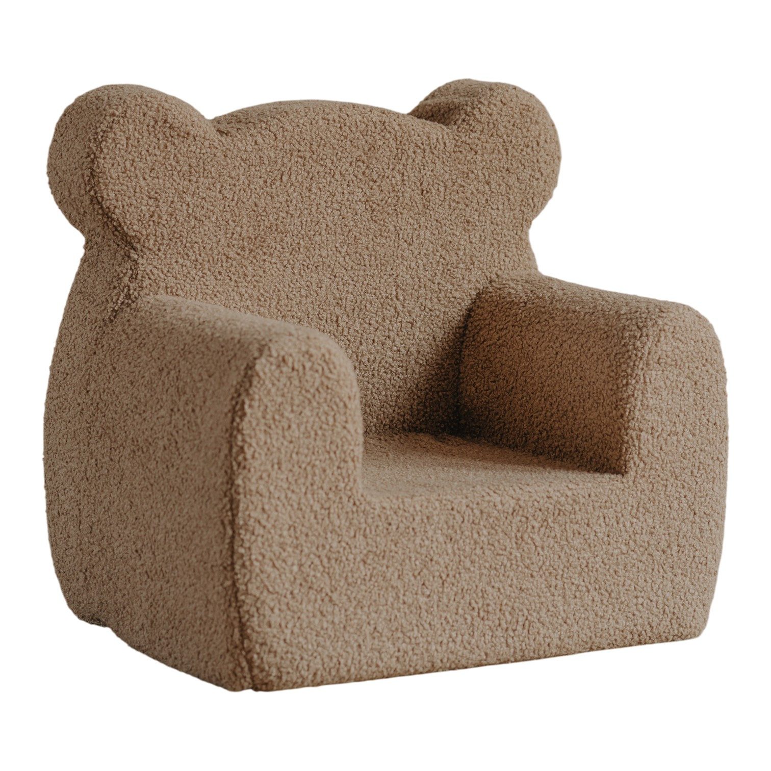 Zayno Kindersessel "Pauli" aus Teddyfell in Bärenoptik in Braun (Set)