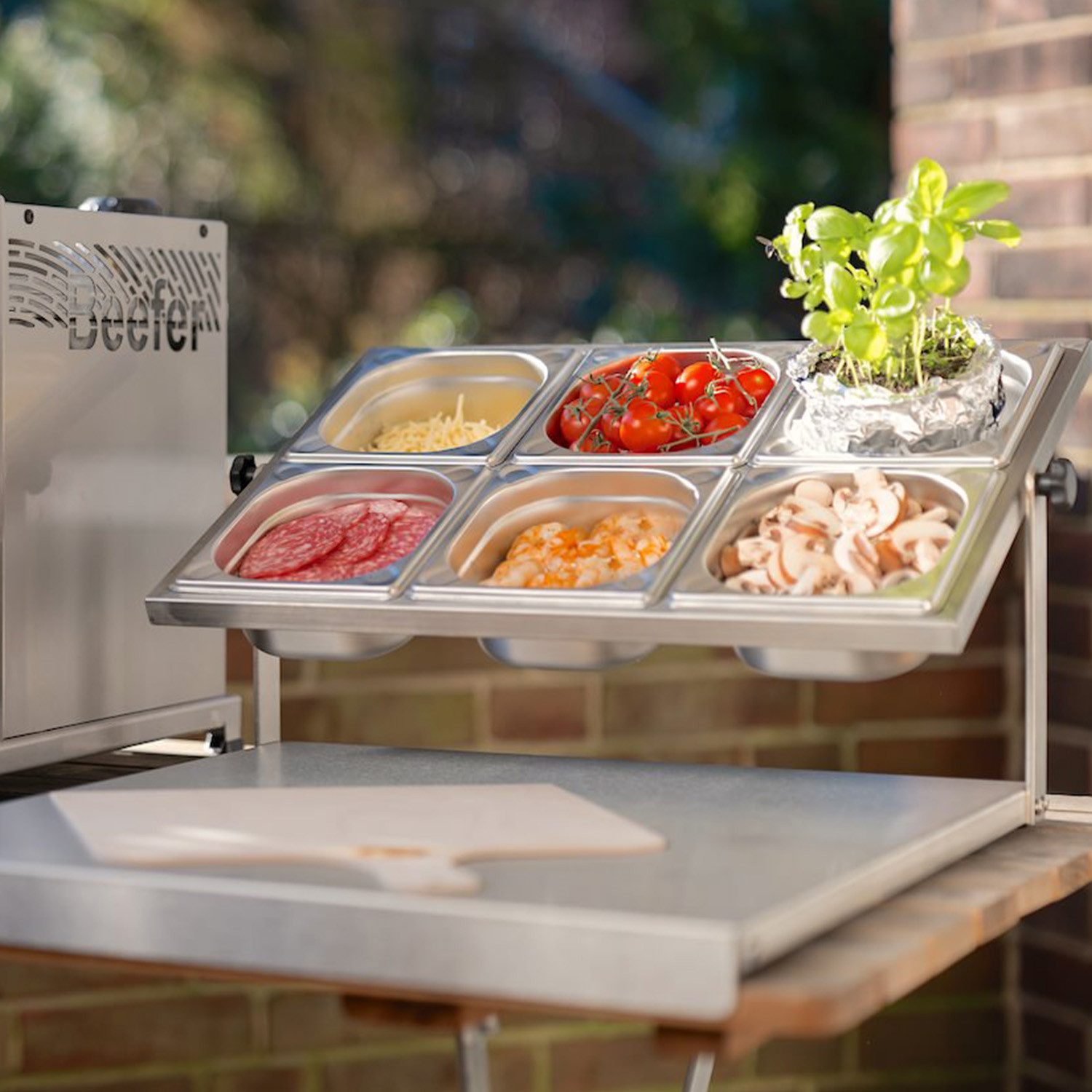 Beefer Holzkohlegrill Beefer GN-Schale für Pizzastation 1/6