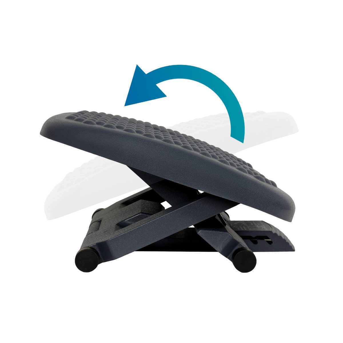 Platinet Fußstütze ergonomisch, rutschfest für Büroarbeitsplatz, höhenverstellbar, Dreistufig verstellbare Fußstütze mit Massagestruktur