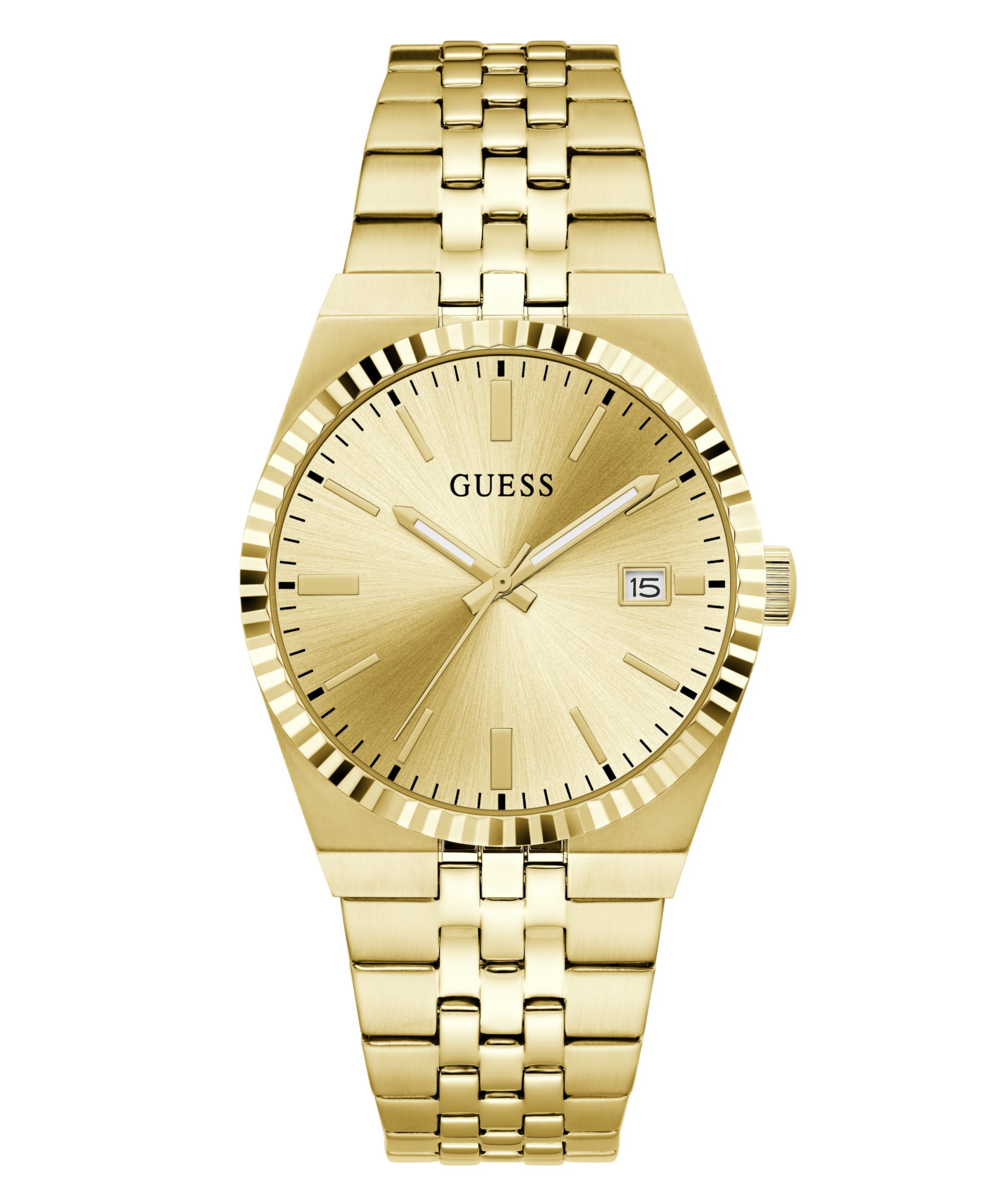 Guess Quarzuhr VINCENT GW1153G2, Armbanduhr, Damenuhr, Herrenuhr, Edelstahlarmband, analog, Tag