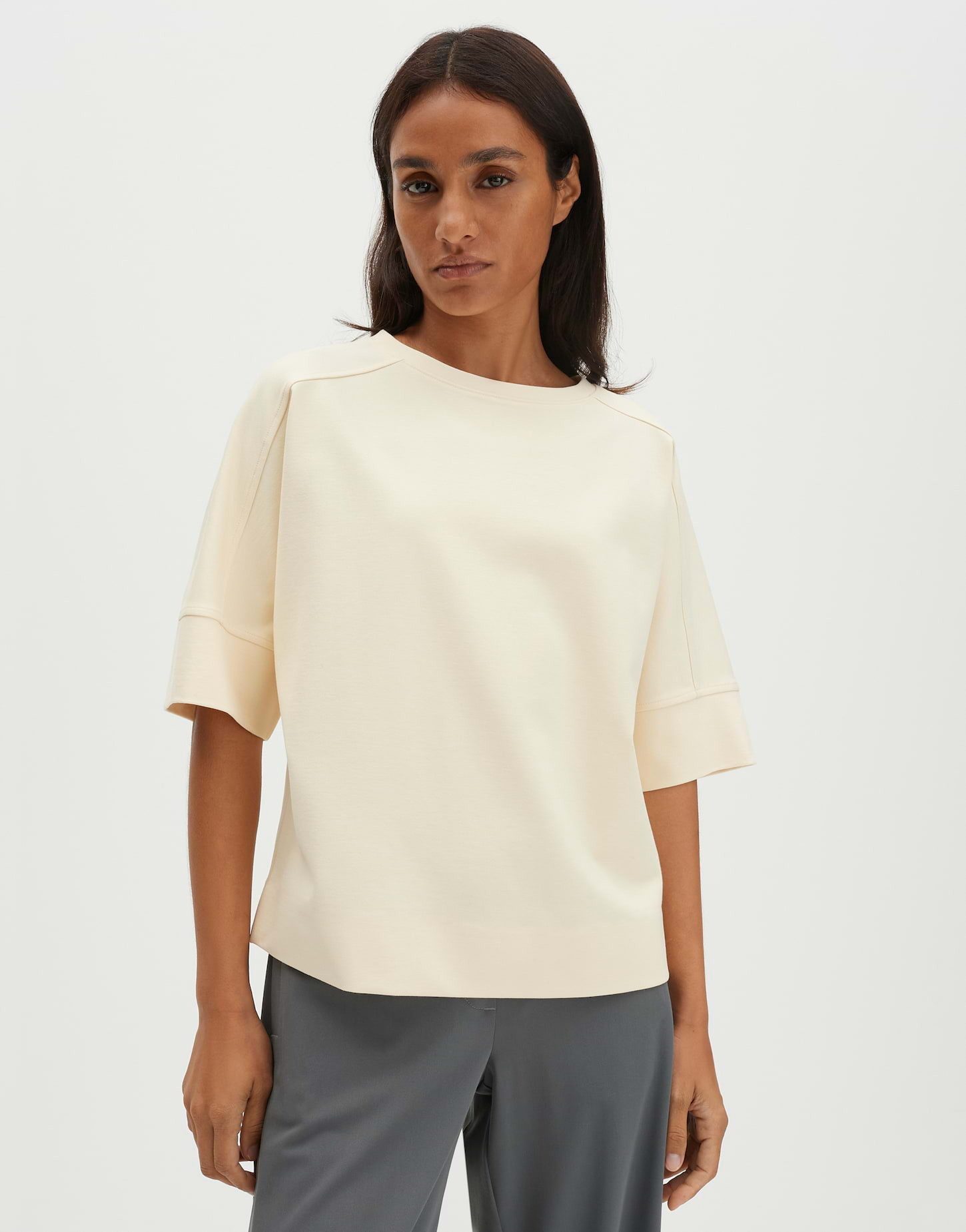 someday Sweatshirt URESAH Loose aus ECOVERO™ Viskosemix gerader Schnitt, leicht elastischer Stoff