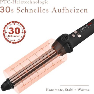 PARWIN PRO BEAUTY Glätteisen 360° Rotierender Lockenstab Automatisch Curling Iron 25mm Keramik-Beschichtung, Nano-Titan-Beschichtung, Hair Curler mit LCD Display, 120-210℃