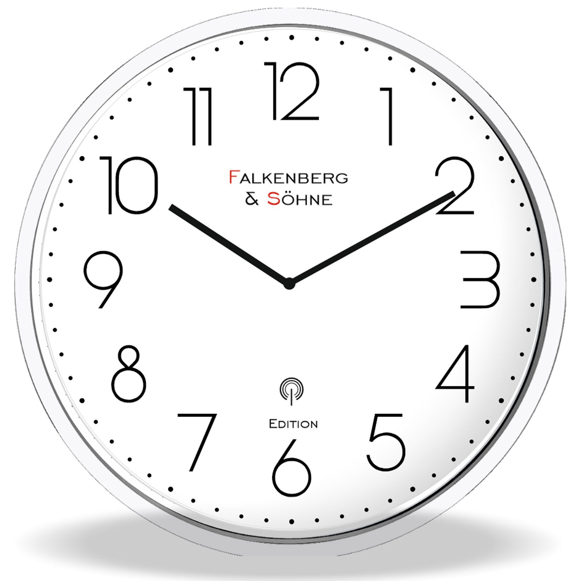 Miraval Funkwanduhr Miraval Design Funkwanduhr 30 cm Weiß