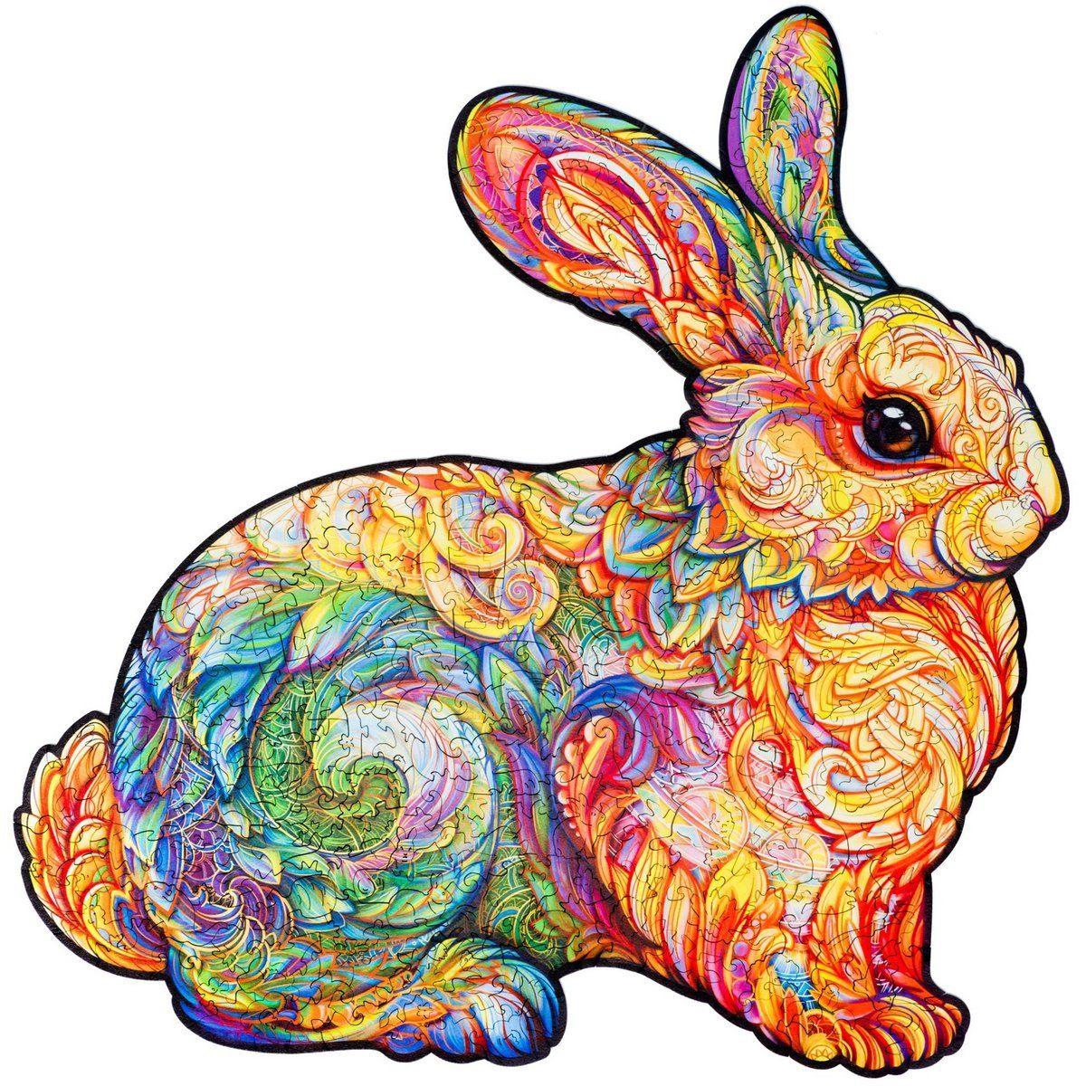 309 – – Kaninchen Kostbares Holzpuzzle Puzzle Unidragon Tier Teile, UNIDRAGON Puzzleteile