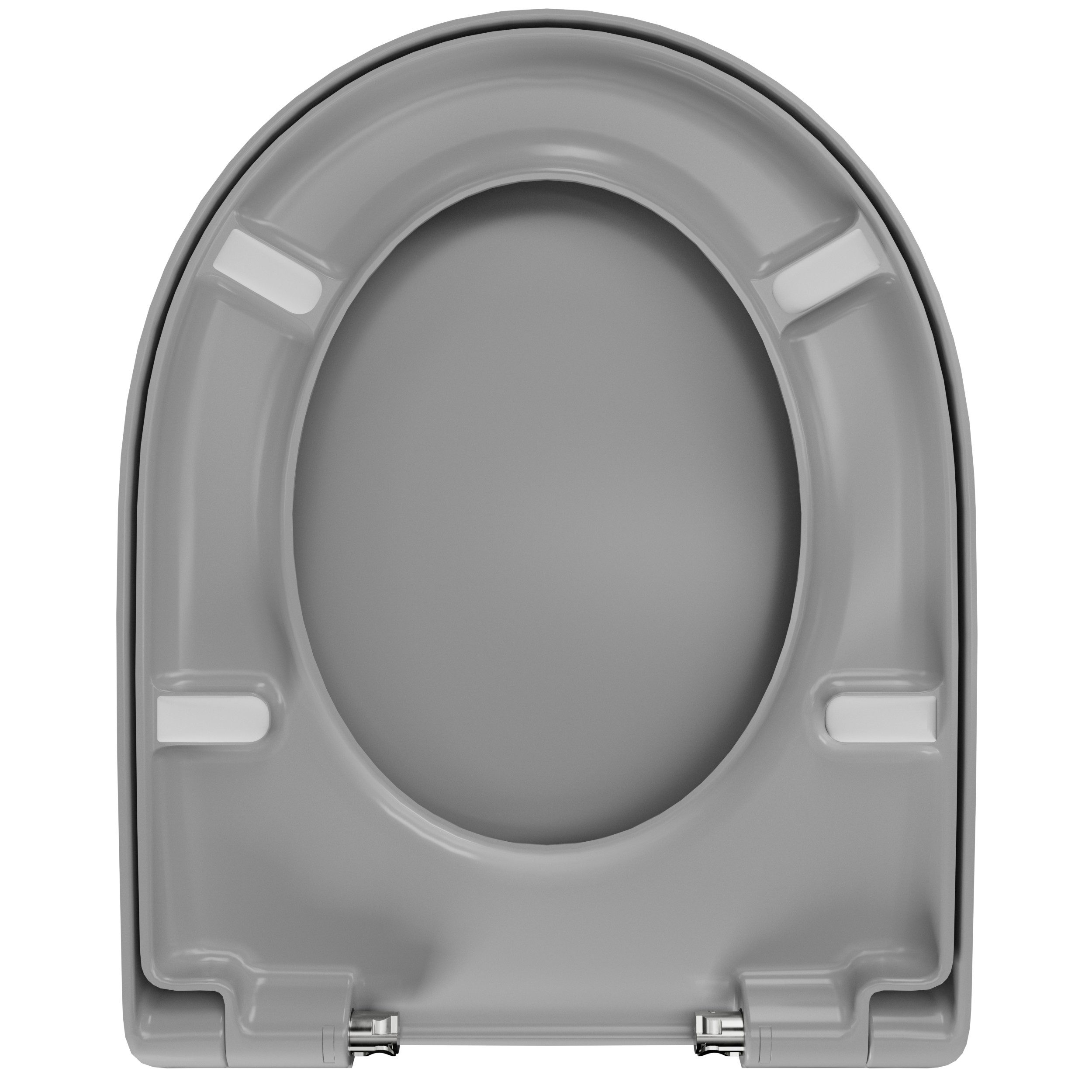 LUVETT WC-Sitz D140 Softclose Absenkautomatik, Duroplast, Geberit Renova Icon, D-Form (Inklusive 3 Befestigungsarten), mit Original SoftClose® Absenkautomatik, Duroplast, WrapOver