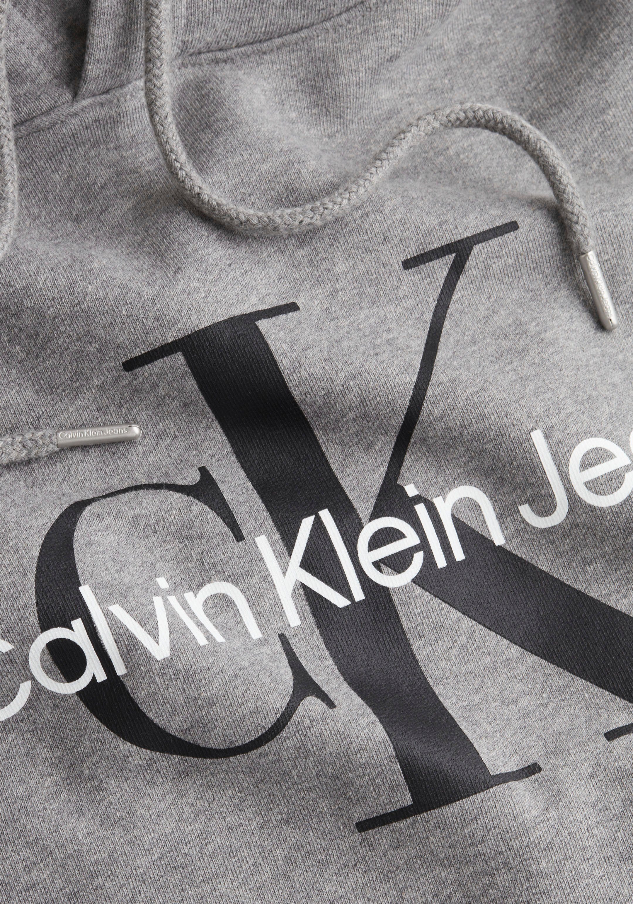 HOODIE Calvin Jeans hellgrau-meliert Kapuzensweatshirt CORE Klein MONOGRAM