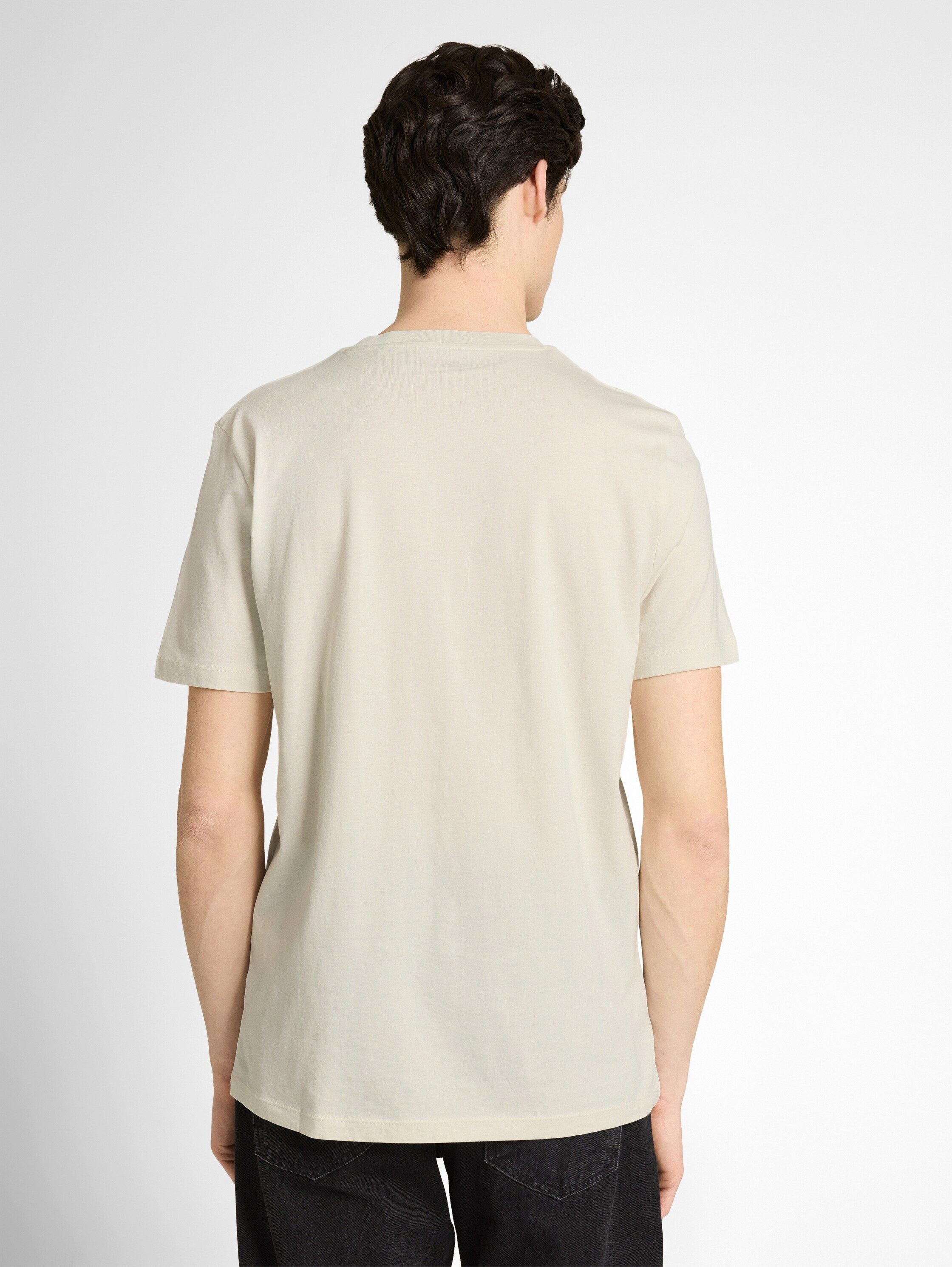 TOM TAILOR Denim Rundhalsshirt mit verschiedenen Logo Prints