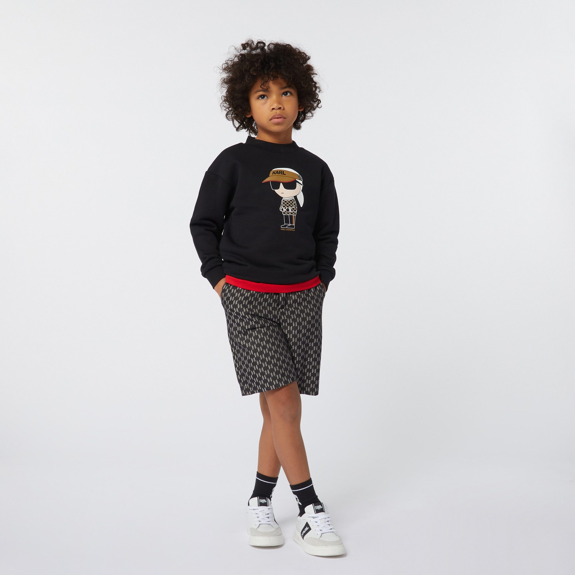 KARL LAGERFELD Sweatshirt KARL LAGERFELD KIDS Sweatshirt schwarz iconic Print