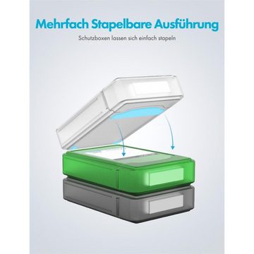 GRAUGEAR Festplatten-Gehäuse G-PB35-6, 6x 3,5'' HDD Schutzbox Set für Festplatten Staubschutz stapelbar