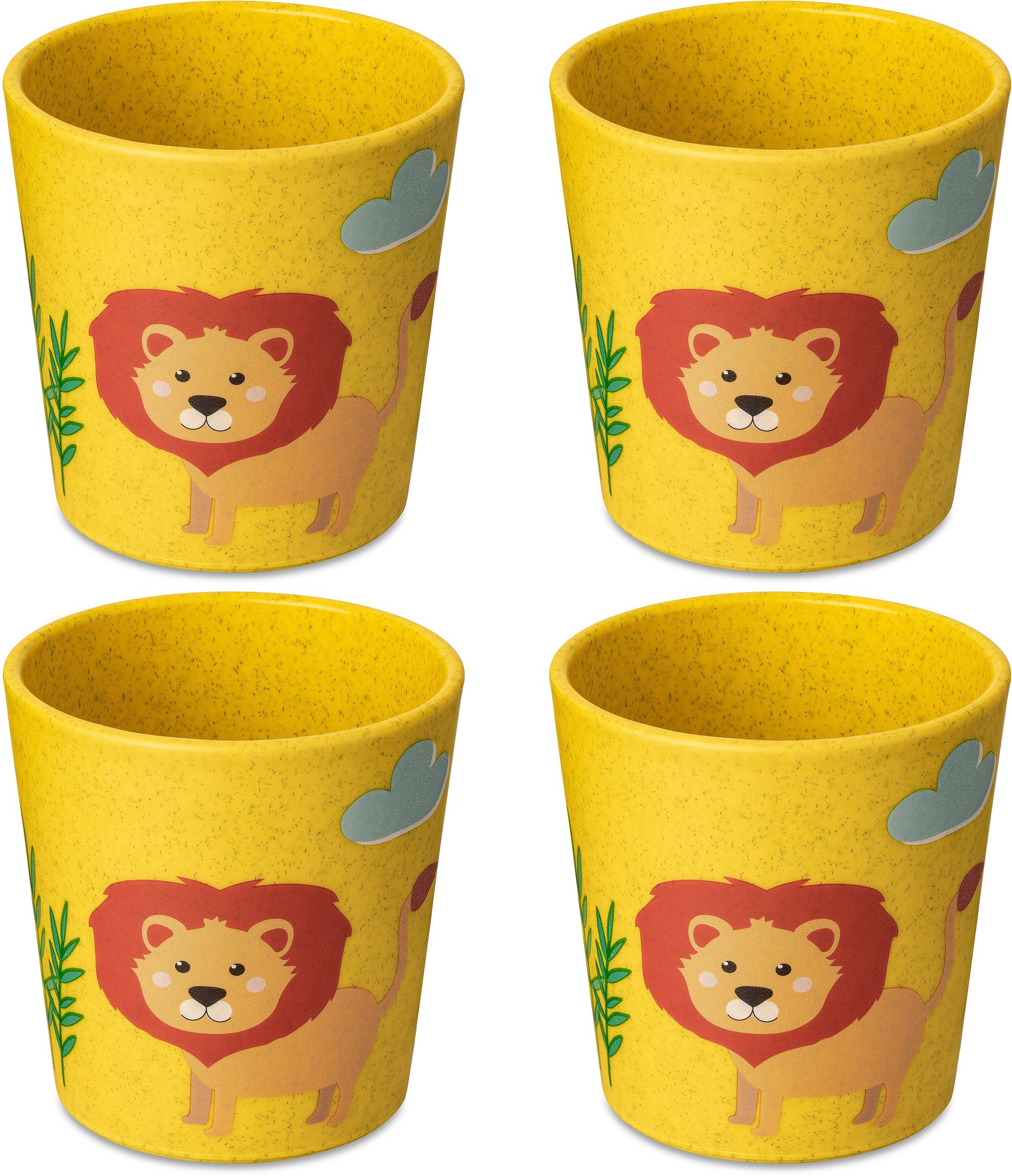 KOZIOL Kinderbecher CONNECT CUP CO² recycelbar, Kunststoff, 190 S produziert, neutral AFRICA, ml, 100% 4-teilig