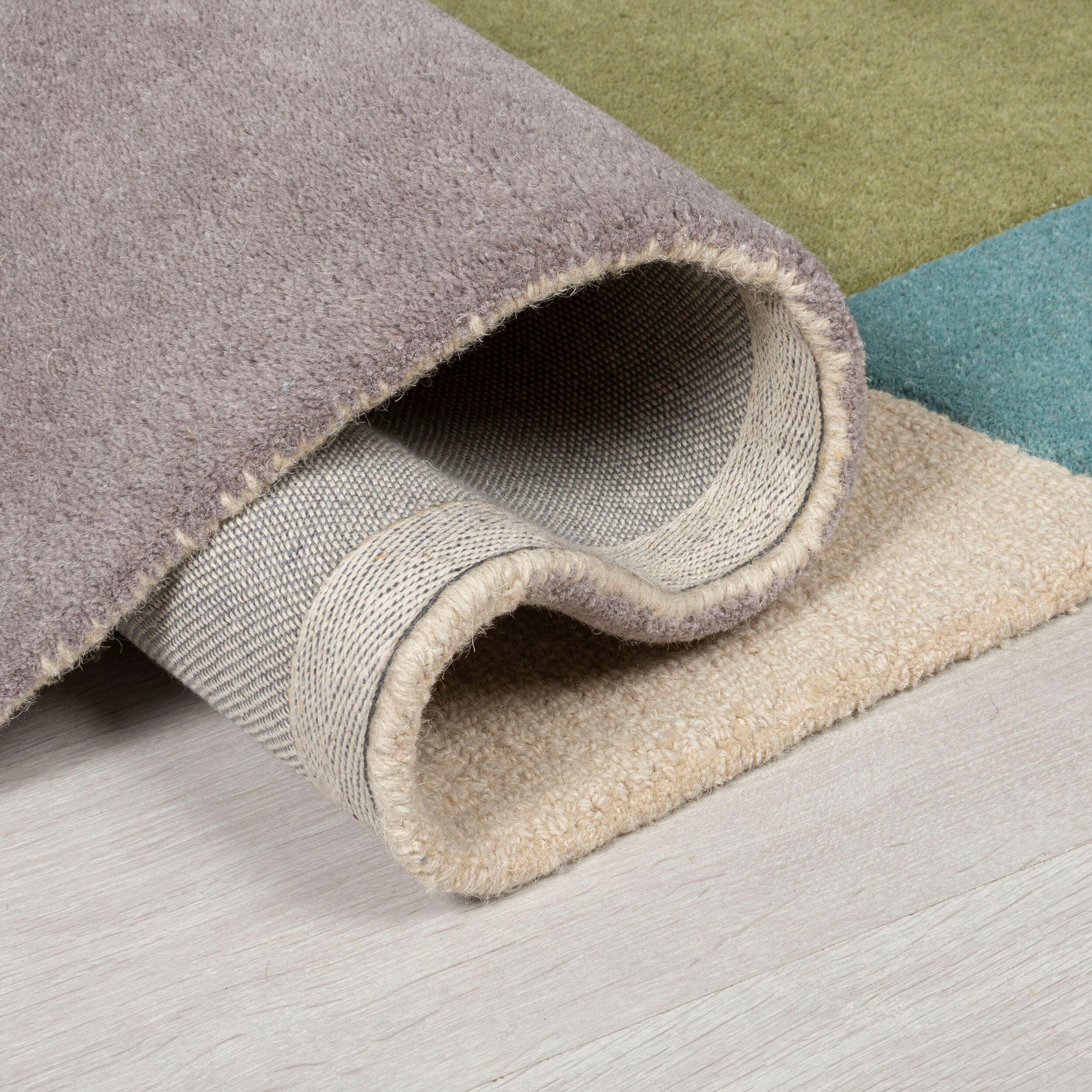 FLAIR RUGS Wollteppich Glow, gemustert & modern, rechteckig, Höhe: 8 mm, fußbodenheizungsgeeignet, mit Hoch-Tief-Effekt