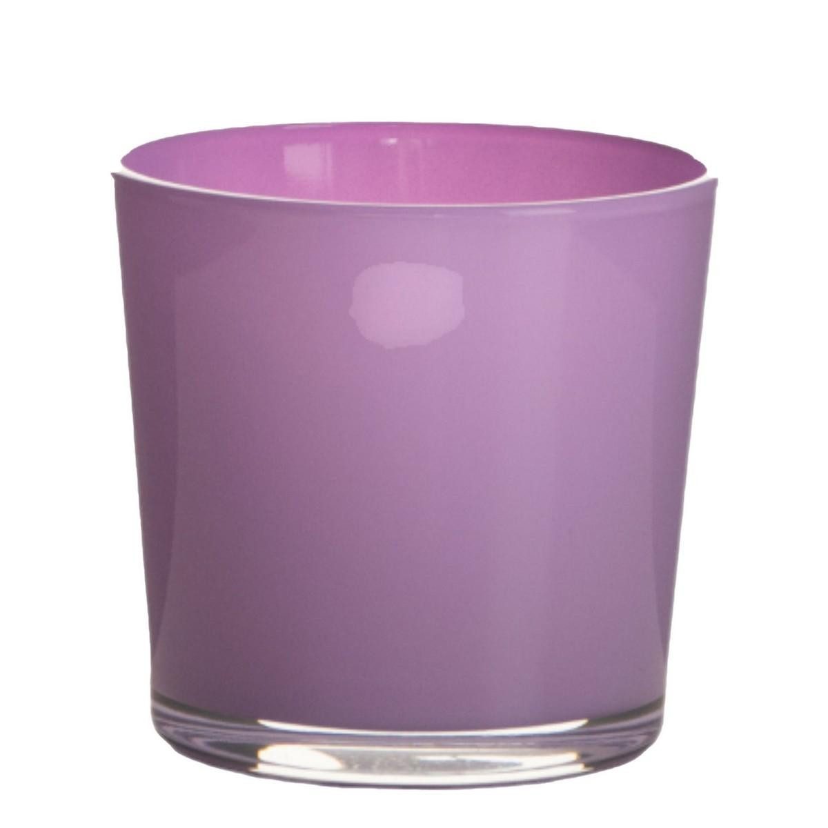 INNA-Glas Blumentopf Übertopf ALENA, flieder, 12,5cm, Ø14,5cm