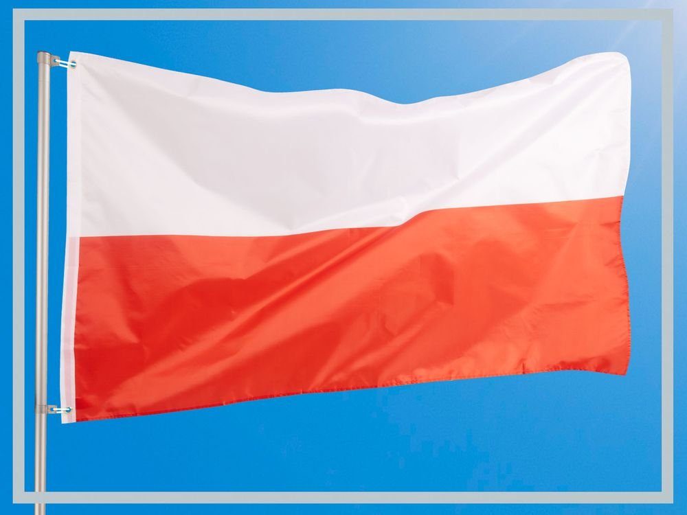 Ösen Fahne (Hissflagge x Polska Polnische Inkl. FLAGS PHENO 90 2 Flagge Polen Fahnenmast), Messing für cm Flagge 150