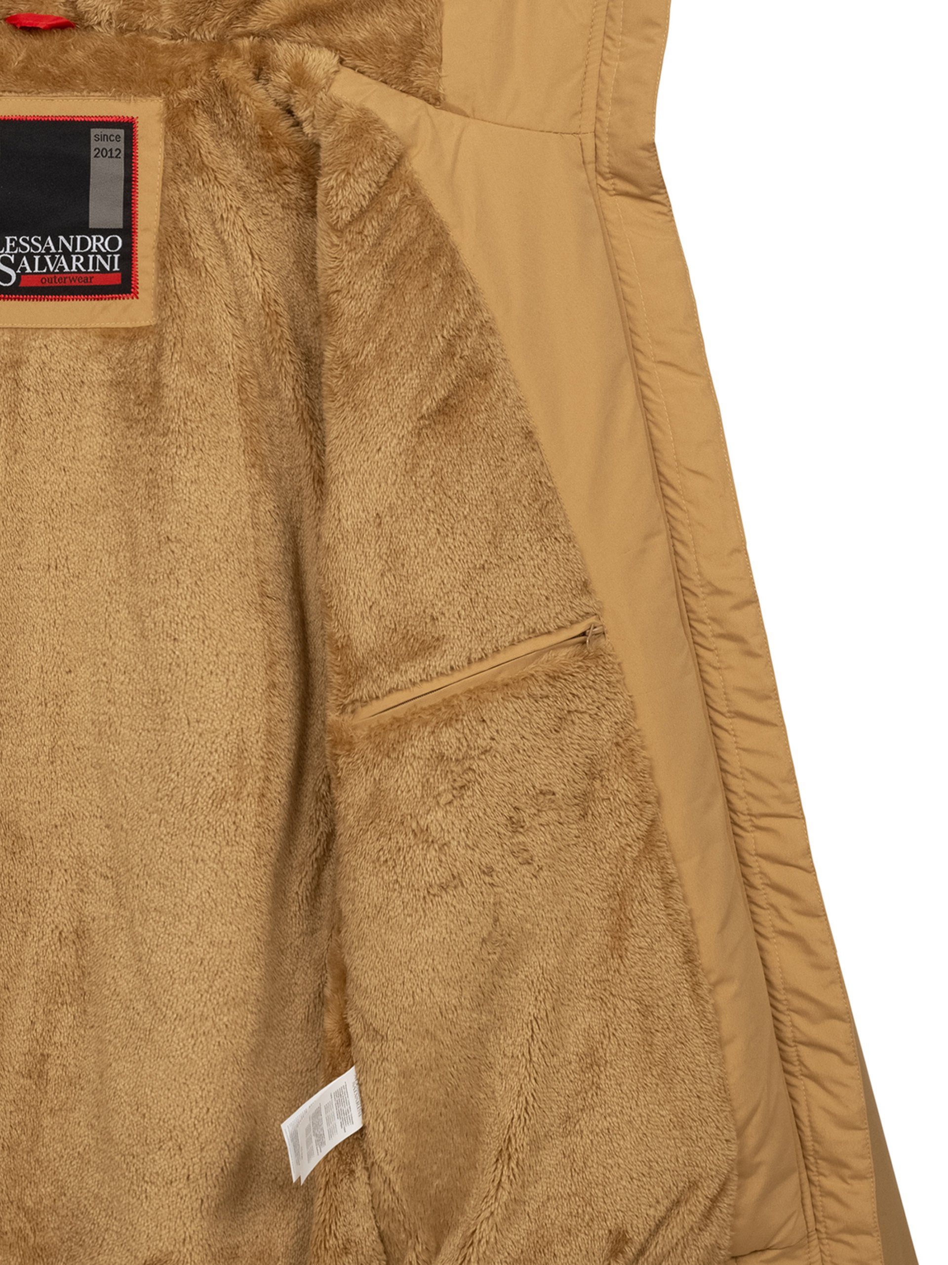 Alessandro Salvarini Winterjacke ASWeighty mit weichem Teddyfell innen