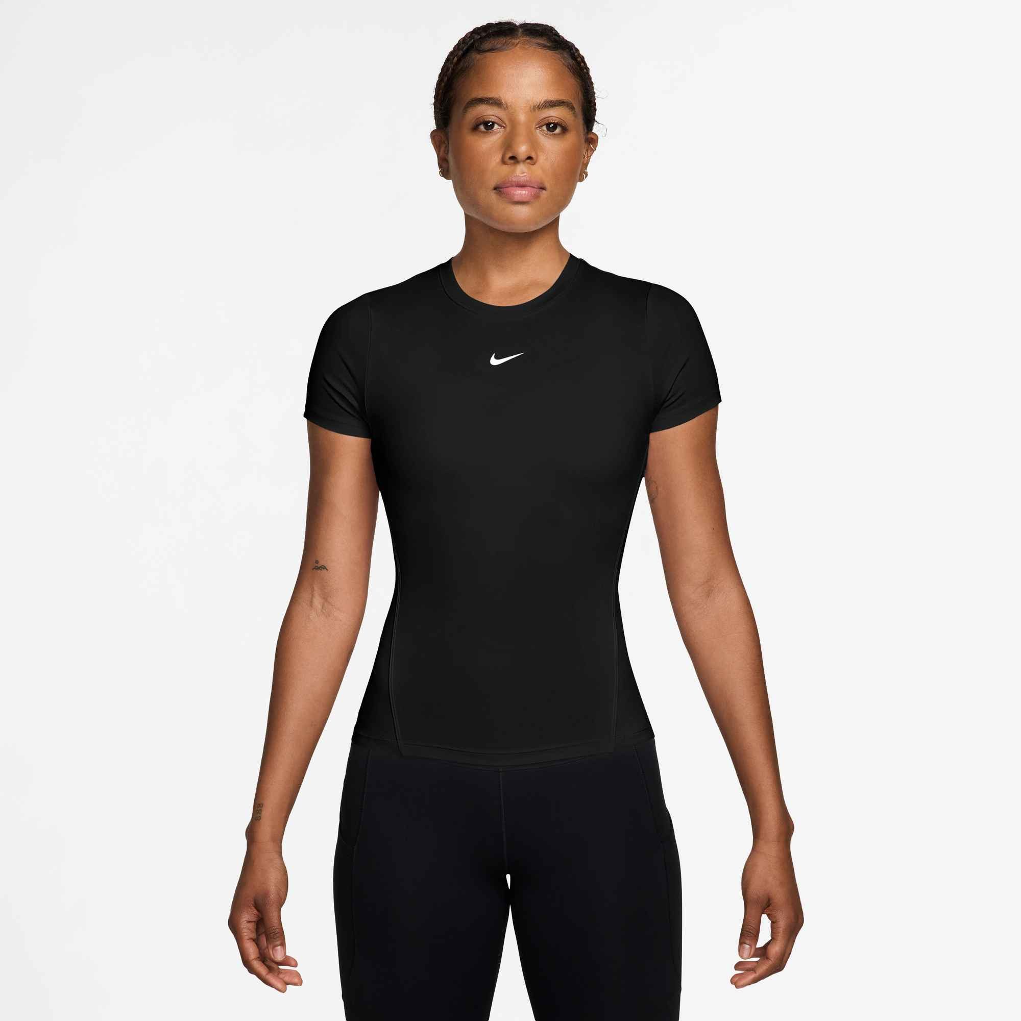 Nike Funktionsshirt W NK ONE FITTED SS TOP atmungsaktiv, Kurzarm, mit Rundhalsausschnitt, schnell trocknend