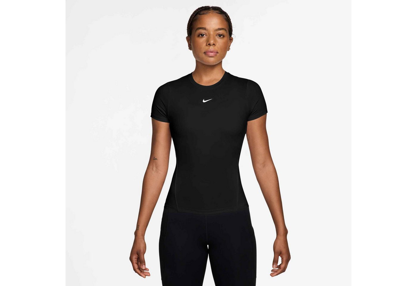 Nike Funktionsshirt W NK ONE FITTED SS TOP atmungsaktiv, Kurzarm, mit Rundhalsausschnitt, schnell trocknend