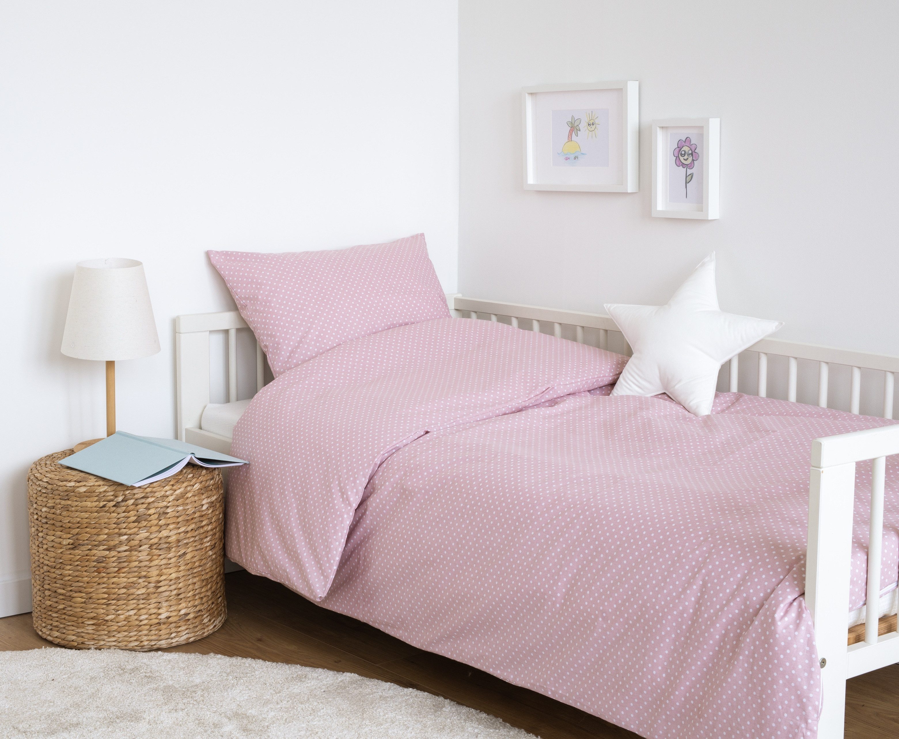 Loolay Bettwäsche Punkte ROSA Altrosa Babybettwäsche günstig online kaufen