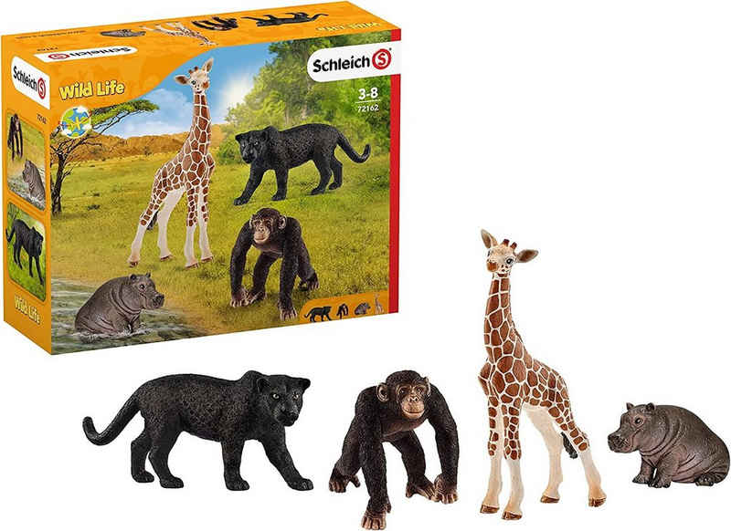 Schleich® Spielfigur SCHLEICH Figuren 72162 Wild Life Tiere Zoo Basic Kit pädagogische Spielmomente