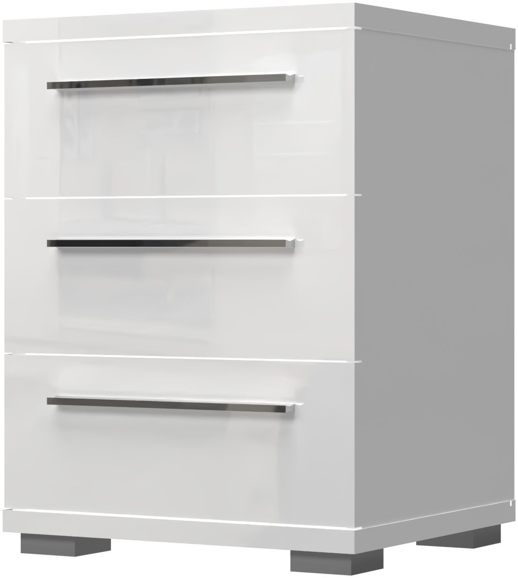 OTTO home Nachtkommode Piano, Nachttisch aus FSC-zertifiziertem Holzwerkstoff, Made in Europe (45/40/43 oder 61cm (B/T/H), ideal passend zum Boxspringbett), UV lackiert, hochglänzend, Soft-Close Funktion, 2 oder 3 Schubladen