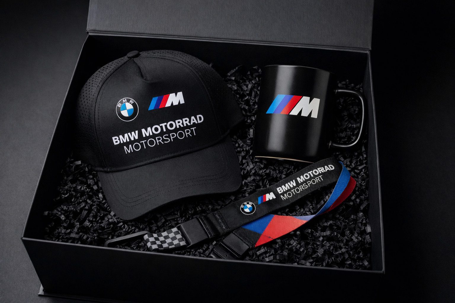 BMW Baseball Cap BMW M Motorrad Motorsport Geschenkset Geschenkbox Mütze Tasse Lanyard (1-St)