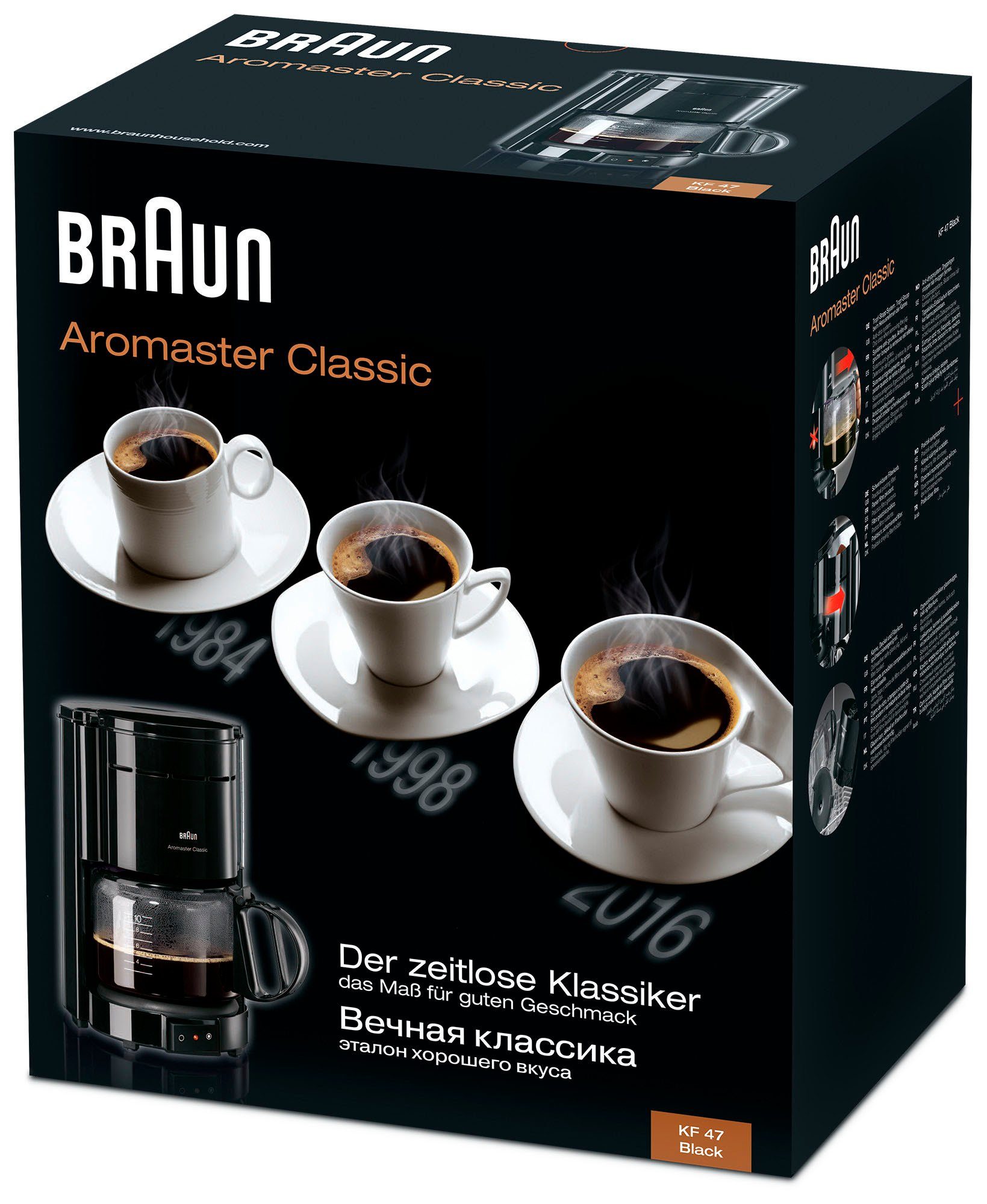 Kaffeemaschine Classic Braun KF 47 BRAUN 47/1, Filterkaffeemaschine / 1 Aromaster 1x4 KF