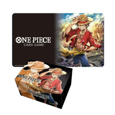 Bandai Sammelkarte One Piece Card Game - Playmat und Storage Box Set - Monkey.D.Luffy, Playmat & Aufbewahrungsbox